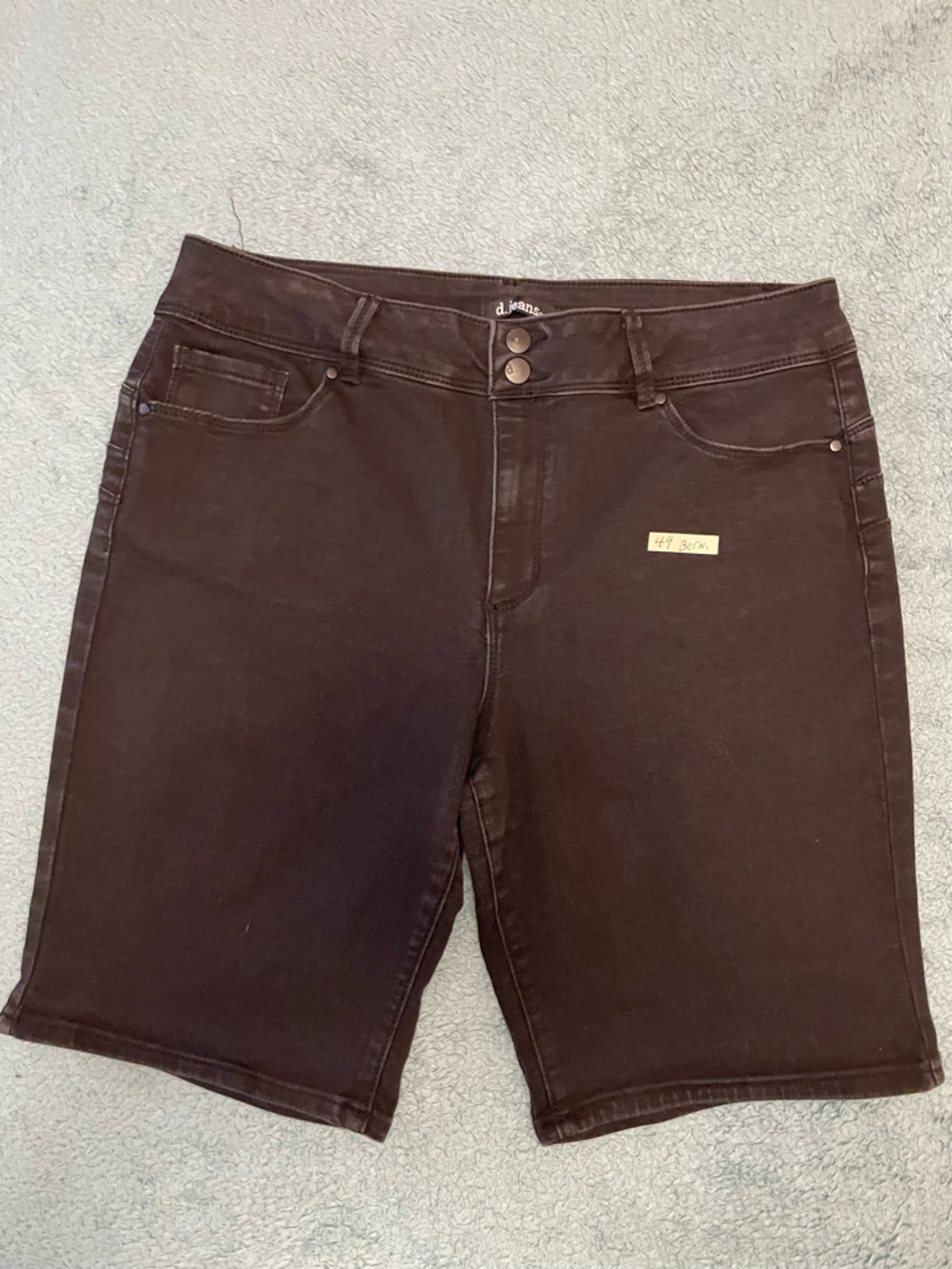 D. Jeans Women's Black Denim Bermuda Shorts